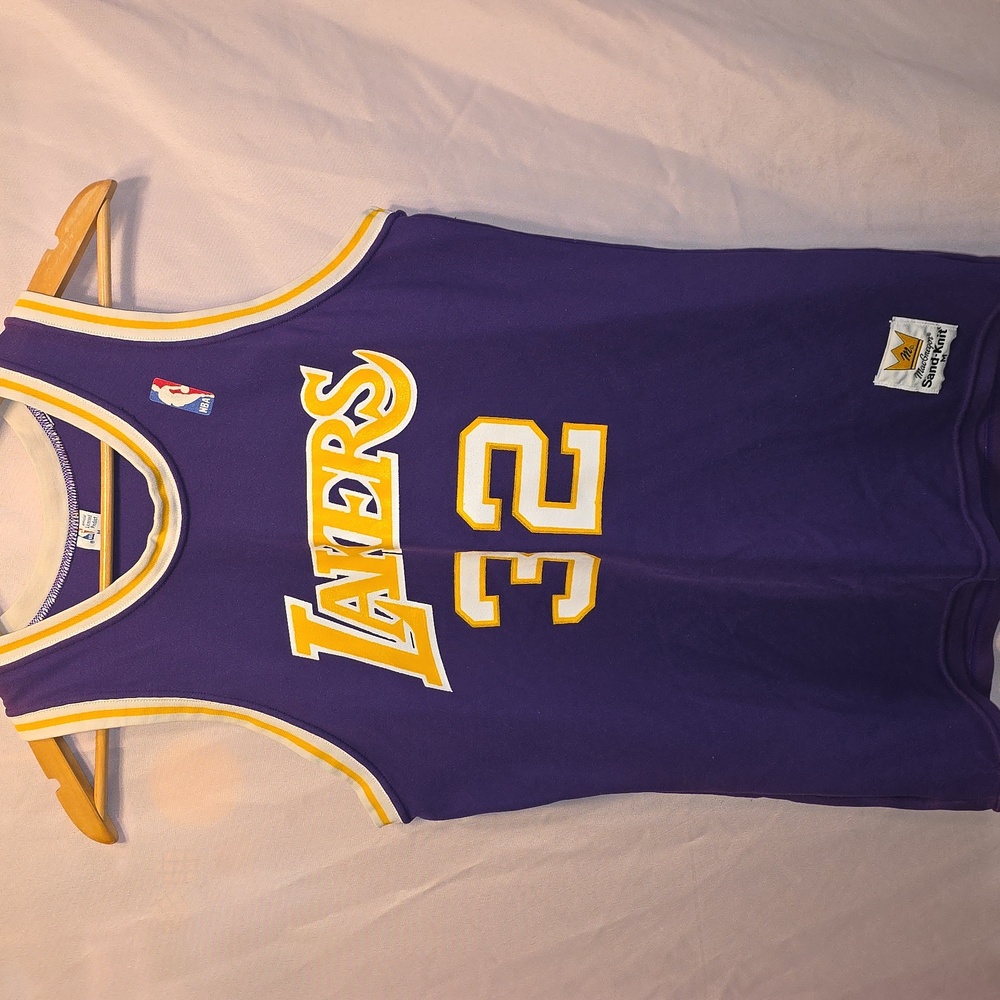 NBA Official Licensed Purple Apparel Lakers 32 Mens Tank Jersey Size Medium